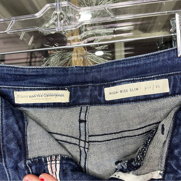 Pilcro by Anthropologie High-Rise Slim Button Fly Denim Shorts Size 25 - Picture 10 of 12